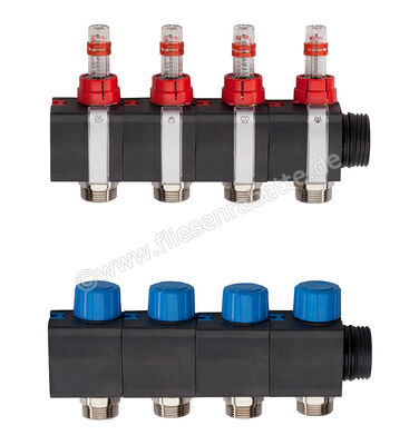  Schlüter Systems BEKOTEC-THERM-HVP Heizkreisverteiler 4-fach Vor- und Rücklaufmodule für Kunststoffverteiler Set, bestehend aus Vor- und Rücklauf. BTHVT4DK | 584641