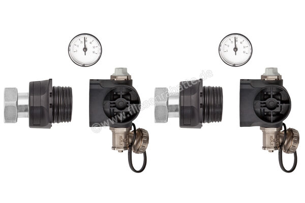  Schlüter Systems BEKOTEC-THERM-HVP-Set Anschlussset für Kunststoffverteiler Set, bestehend aus Vor- und Rücklauf. BTHVTASK | 584644