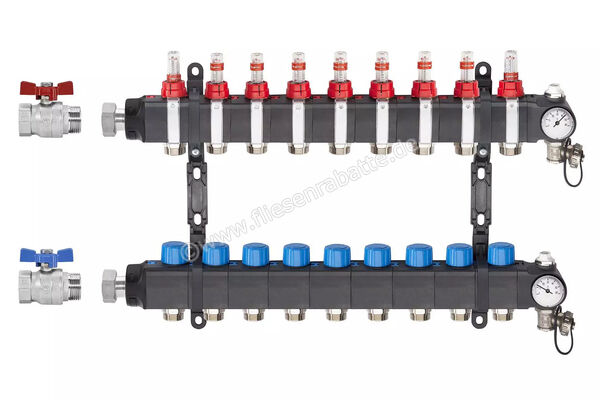  Schlüter Systems BEKOTEC-THERM-HVP Heizkreisverteiler 4-fach Vor- und Rücklaufmodule für Kunststoffverteiler Set, bestehend aus Vor- und Rücklauf. BTHVT4DK | 584668