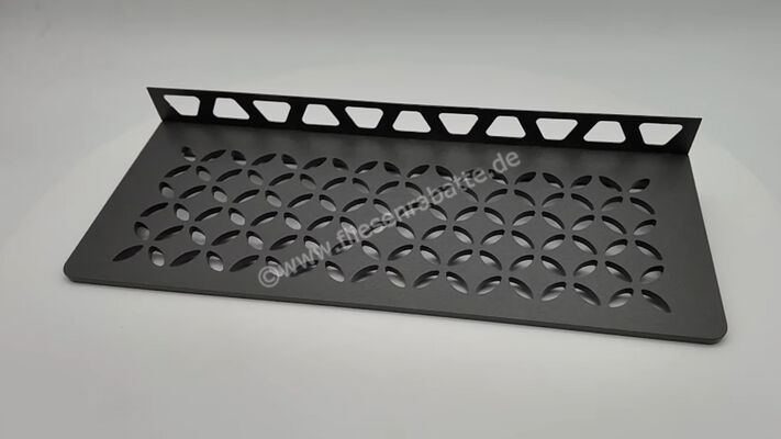  Schlüter Systems SHELF-W-S1 Wand-Ablagesystem Floral Aluminium TSDA - strukturbeschichtet dunkelanthrazit H&ouml;he: 50 mm Breite: 115 mm L&auml;nge: 0,3 m SWS1D5TSDA | 584755