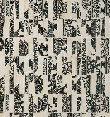  Marca Corona Miniature Fregio Nero Maiolica 6x24 cm Wandfliese Glänzend Strukturiert Lucido J369 | 584800