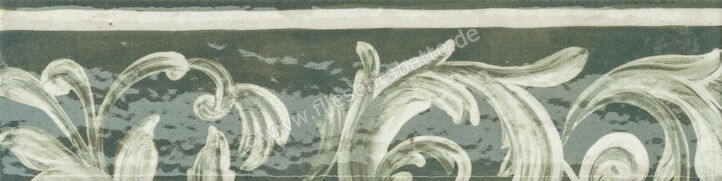  Marca Corona Miniature Fregio Verde Maiolica 6x24 cm Wandfliese Glänzend Strukturiert Lucido J370 | 584812