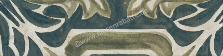  Marca Corona Miniature Fregio Verde Maiolica 6x24 cm Wandfliese Glänzend Strukturiert Lucido J370 | 584815