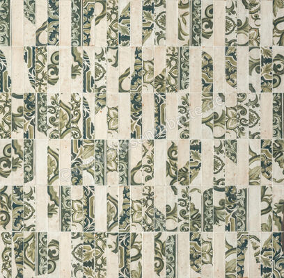  Marca Corona Miniature Fregio Verde Maiolica 6x24 cm Wandfliese Glänzend Strukturiert Lucido J370 | 584821