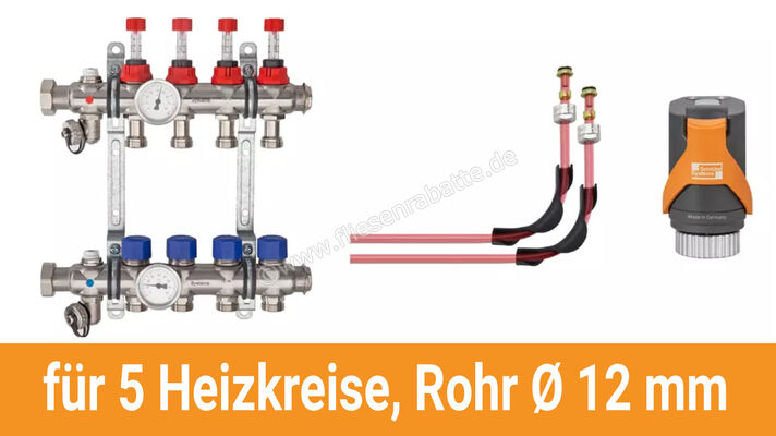  Schlüter Systems BEKOTEC-THERM-AS-HB Anschlusspaket für 5 Heizkreise, Rohr Ø 12 mm BT5AS12HB | 585604