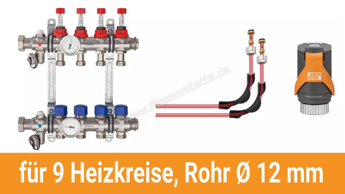  Schlüter Systems BEKOTEC-THERM-AS-HB Anschlusspaket für 9 Heizkreise, Rohr Ø 12 mm BT9AS12HB | 585616