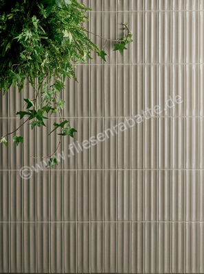  Marca Corona Miniature Rima Tortora 6x24 cm Wandfliese Glänzend Strukturiert Lucido K054 | 585640