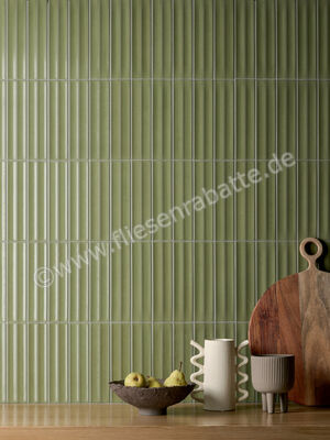  Marca Corona Miniature Rima Posidonia 6x24 cm Wandfliese Glänzend Strukturiert Lucido K055 | 585646