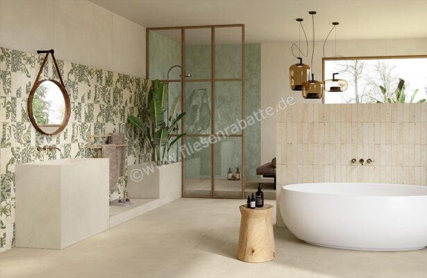  Marca Corona Miniature Fregio Verde Maiolica 6x24 cm Wandfliese Glänzend Strukturiert Lucido J370 | 585781