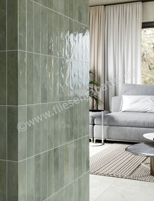  Marca Corona Miniature Soda Soda Verde Perla 6x24 cm Wandfliese Matt Strukturiert Lucido J376 | 585946