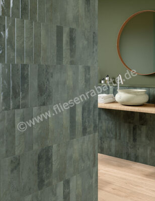  Marca Corona Miniature Soda Soda Verde Malva 6x24 cm Wandfliese Matt Strukturiert Lucido J378 | 585973