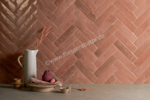  Marca Corona Miniature Soda Soda Rosa Corallo 6x24 cm Wandfliese Matt Strukturiert Lucido J379 | 585982