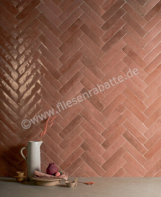  Marca Corona Miniature Soda Soda Rosa Corallo 6x24 cm Wandfliese Matt Strukturiert Lucido J379 | 585985