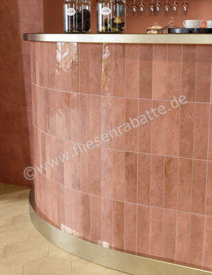  Marca Corona Miniature Soda Soda Rosa Corallo 6x24 cm Wandfliese Matt Strukturiert Lucido J379 | 585997