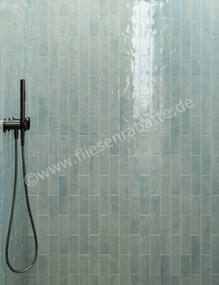  Marca Corona Miniature Soda Soda Azzurro Artico 6x24 cm Wandfliese Matt Strukturiert Lucido J380 | 586009