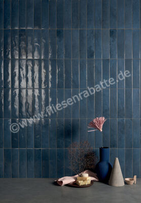  Marca Corona Miniature Soda Soda Blu Galassia 6x24 cm Wandfliese Matt Strukturiert Lucido J381 | 586012