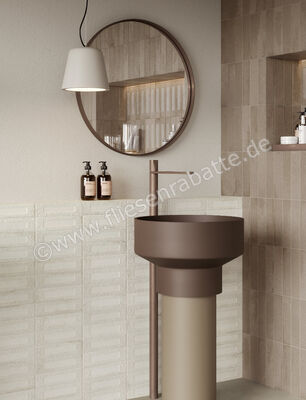  Marca Corona Miniature Fornace Bianco Minerale 6x24 cm Wandfliese Matt Strukturiert Naturale J408 | 586060