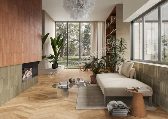  Marca Corona Miniature Fornace Rosso Mattone 6x24 cm Wandfliese Matt Strukturiert Naturale J410 | 586090