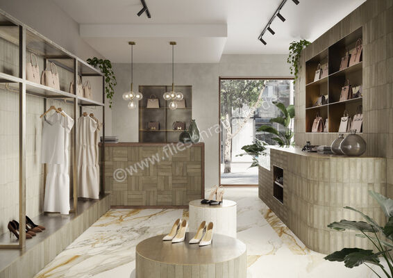  Marca Corona Miniature Fornace Verde Muschio 6x24 cm Wandfliese Matt Strukturiert Naturale J412 | 586111