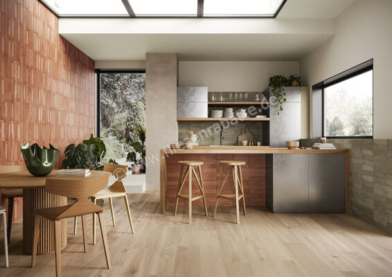  Marca Corona Miniature Fornace Formella Rosso Mattone 6x24 cm Wandfliese Decori 3D Matt Strukturiert Naturale J421 | 586159