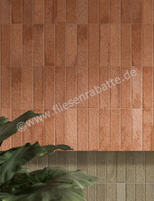  Marca Corona Miniature Fornace Formella Rosso Mattone 6x24 cm Wandfliese Decori 3D Matt Strukturiert Naturale J421 | 586165