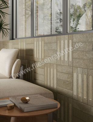  Marca Corona Miniature Fornace Formella Verde Muschio 6x24 cm Wandfliese Decori 3D Matt Strukturiert Naturale J423 | 586189