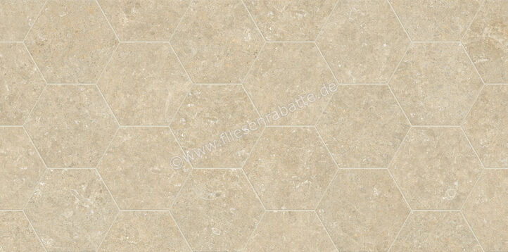  Marca Corona Arkistyle Sand 21.6x25 cm Bodenfliese / Wandfliese Esagona Matt Eben Naturale J160 | 586231