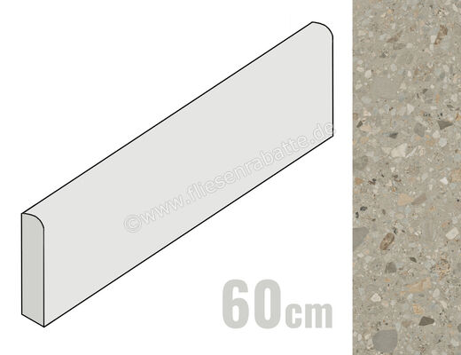  Marca Corona Arkistyle Shade Cold 7.2x60 cm Sockel Matt Eben Naturale J245 | 586783