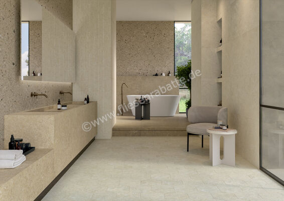  Marca Corona Arkistyle Shade Warm 21.6x25 cm Bodenfliese / Wandfliese Esagona Matt Eben Naturale J163 | 586858