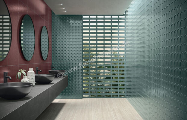  Marca Corona Arteseta Malachite Arco 50x120 cm Wandfliese 3D Glänzend Strukturiert Lucido K275 | 587155