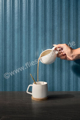  Marca Corona Arteseta Cobalto Riga 50x120 cm Wandfliese 3D Glänzend Strukturiert Lucido K271 | 587173