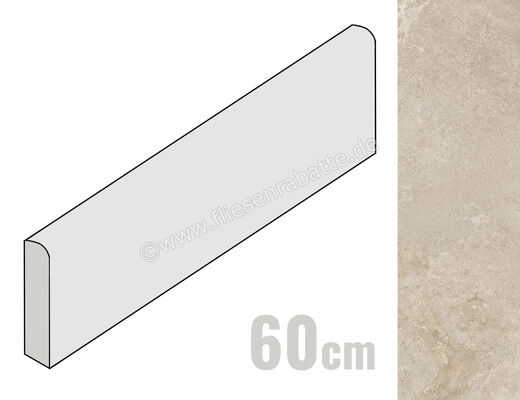  Century Rocknest Richmond 5.4x60 cm Sockel Matt Strukturiert Naturale 0142103 | 590134