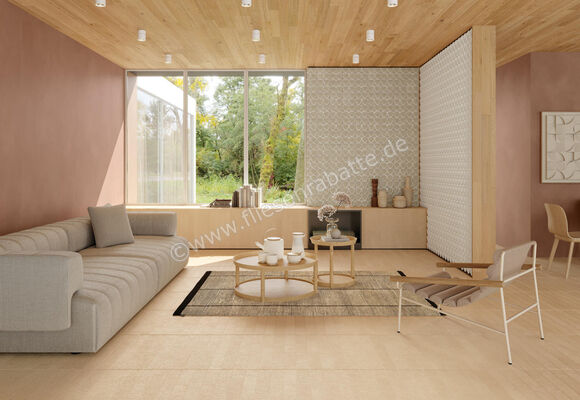  Marca Corona Longarine Calcecreta Bisque 7.5x60 cm Bodenfliese / Wandfliese Matt Eben Naturale J847 | 590206