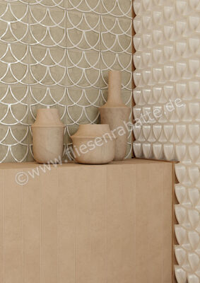  Marca Corona Longarine Calcecreta Manto Bisque 7.5x60 cm Wandfliese Decori Matt Eben Naturale J853 | 590254