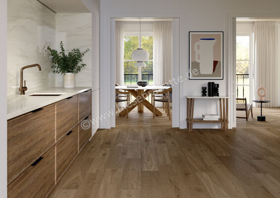  Marca Corona Elisir Royal Castano 20x120 cm Bodenfliese / Wandfliese Matt Strukturiert Naturale I874 | 590290