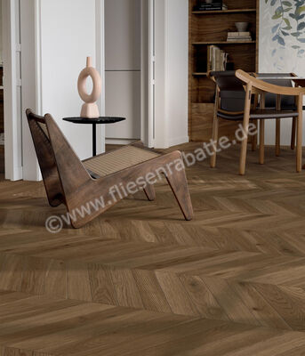  Marca Corona Elisir Royal Castano 20x120 cm Bodenfliese / Wandfliese Inserto Matt Strukturiert Naturale I888 | 590302