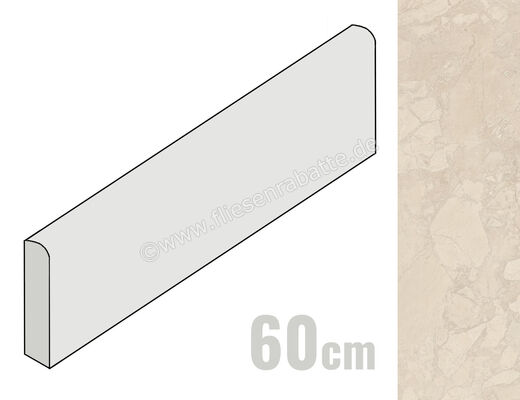  Marca Corona Arkigem Sabbia 7.2x60 cm Sockel Matt Eben Naturale K059 | 592105