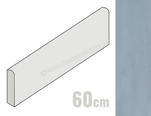  Marca Corona Vulcanica Azul 7.2x60 cm Sockel Matt Eben Naturale J666 | 592816