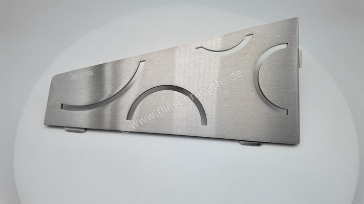  Schlüter Systems SHELF-E-S3 Wand-Ablagesystem Curve Edelstahl EB - edelstahl gebürstet H&ouml;he: 154 mm Breite: 295 mm SES3D6EB | 593290
