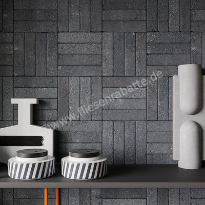  Sant Agostino Tetris Block Dark 5x20 cm Bodenfliese / Wandfliese Matt Strukturiert Naturale CSABLODM05 | 593854