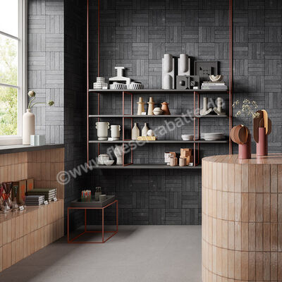  Sant Agostino Tetris Block Dark 5x20 cm Bodenfliese / Wandfliese Matt Strukturiert Naturale CSABLODM05 | 593857