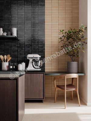  Sant Agostino Tetris Block Dark 5x20 cm Bodenfliese / Wandfliese Matt Strukturiert Naturale CSABLODM05 | 593863