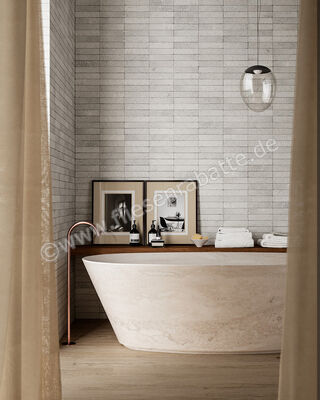  Sant Agostino Tetris Block Pearl 5x20 cm Bodenfliese / Wandfliese Matt Strukturiert Naturale CSABLOPM05 | 593869