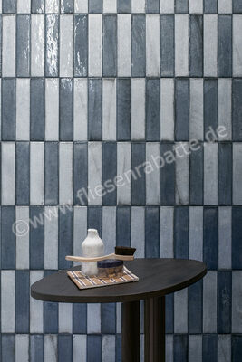  Sant Agostino Tetris Ocean 5x20 cm Wandfliesen Glänzend Strukturiert Lucida CSATETNL05 | 593923