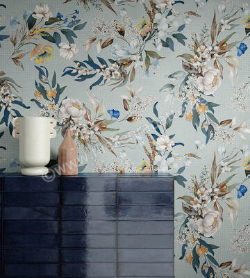  Sant Agostino Tetris Ocean 5x20 cm Wandfliesen Glänzend Strukturiert Lucida CSATETNL05 | 593944