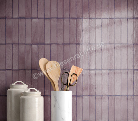  Sant Agostino Tetris Orchid 5x20 cm Wandfliesen Glänzend Strukturiert Lucida CSATETOL05 | 593947