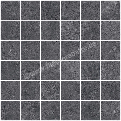  Sant Agostino Bergstone Black 30x30 cm Mosaik 5x5 Matt Strukturiert Naturale CSAMBEBL30 | 594343