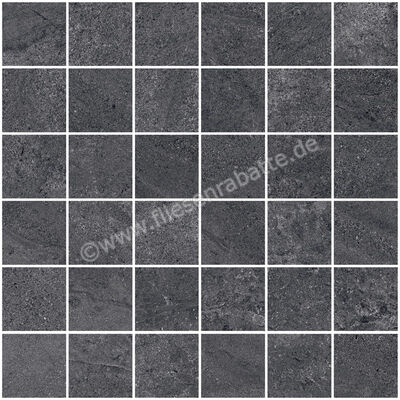  Sant Agostino Bergstone Black 30x30 cm Mosaik 5x5 Matt Strukturiert Naturale CSAMBEBL30 | 594346