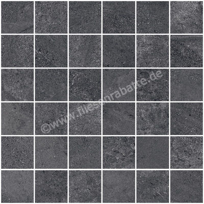  Sant Agostino Bergstone Black 30x30 cm Mosaik 5x5 Matt Strukturiert Naturale CSAMBEBL30 | 594349