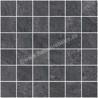  Sant Agostino Bergstone Black 30x30 cm Mosaik 5x5 Matt Strukturiert Naturale CSAMBEBL30 | 594352